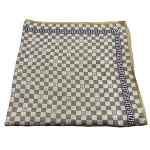 Vintage FENDI Zucca Scarf monogram‎ Silk FF 19 Inch Square